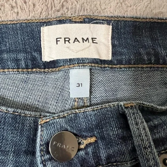 Frame Men’s L’Homme Slim blue jeans.